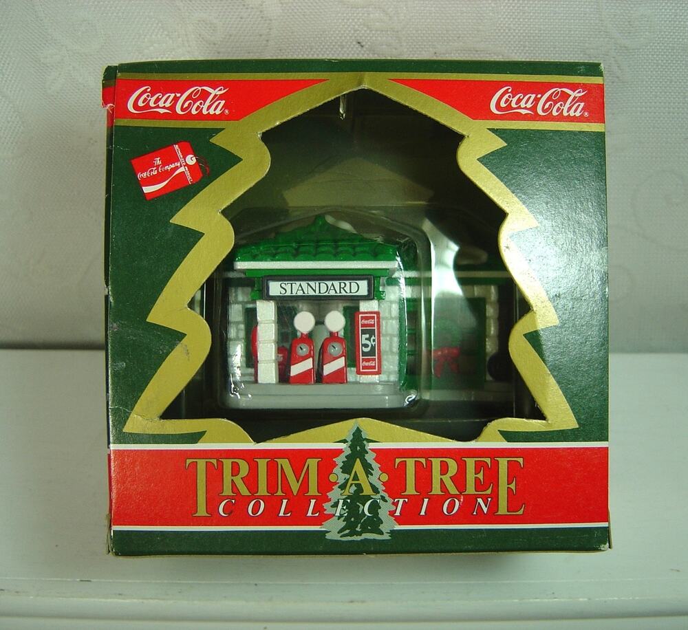 VINTAGE COCA COLA TRIM A TREE SERVICE STATION ORNAMENT-1991